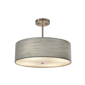 Textile 3-Light Pendant in Brushed Nickel