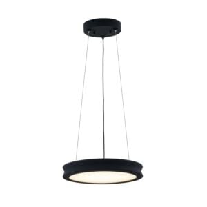 Fusion LED Pendant in Matte Black - Textured