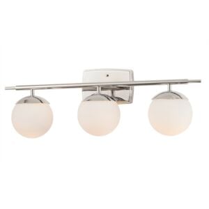 Fusion 3-Light Bathroom Vanity Light Bar in Polished Chrome