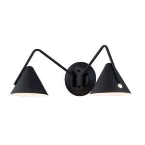 Zag LED Wall Sconce in Matte Black - Textured