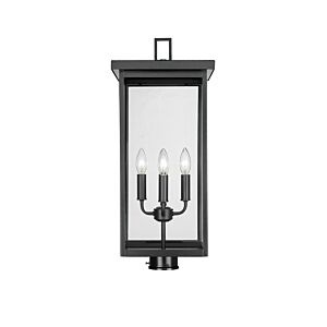 Barkeley 4-Light Outdoor Post Lantern in Powder Coated Black