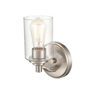 1-Light Wall Sconce in Satin Nickel