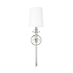 1-Light Wall Sconce in Polished Nickel