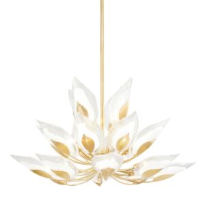 Blossom 20-Light Chandelier in Gold Leaf