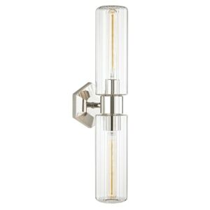 Roebling 2-Light Wall Sconce in Polished Nickel