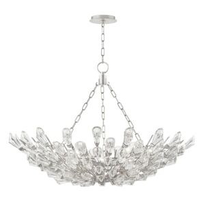 Tulip 12-Light Chandelier in Silver Leaf