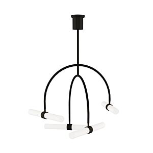 Calumn 4-Light LED Chandelier in Nightshade Black