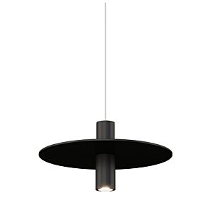 Ponte 1-Light LED Pendant in Nightshade Black