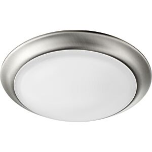 LED Wet Ceiling Mounts 1-Light LED Ceiling Mount in Satin Nickel