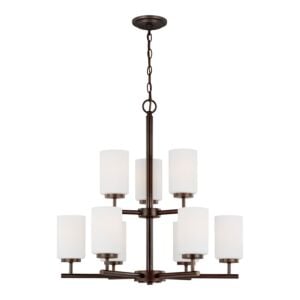 Generation Lighting Oslo 9-Light Contemporary Chandelier in Bronze