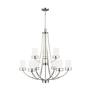 Nine Light Chandelier by Generation Lighting.