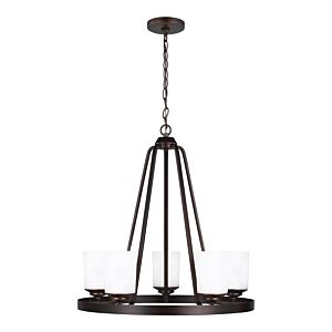 Generation Lighting Kemal 5-Light Transitional Chandelier in Bronze