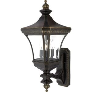 Devon 3-Light Outdoor Wall Lantern in Imperial Bronze