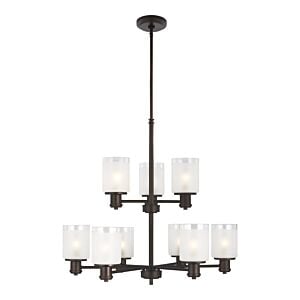  Norwood  Transitional Chandelier in Burnt Sienna