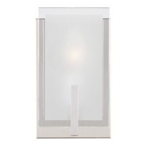 Syll 1-Light Wall with Bathroom Vanity Light Sconce in Chrome