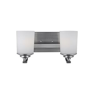 Generation Lighting Kemal 2-Light Bathroom Vanity Light in Brushed Nickel