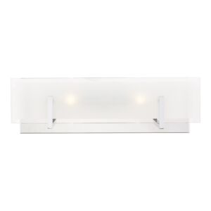 Visual Comfort Studio Syll 2-Light Bathroom Vanity Light in Chrome