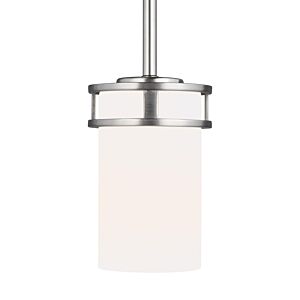 Generation Lighting Robie Mini Pendant in Brushed Nickel