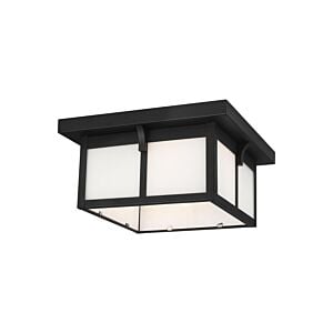 Generation Lighting Tomek 2-Light Outdoor Ceiling Light in Black