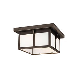 Generation Lighting Tomek 2-Light Outdoor Ceiling Light in Antique Bronze