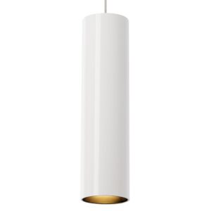 Piper 1-Light Pendant in White with Satin Nickel