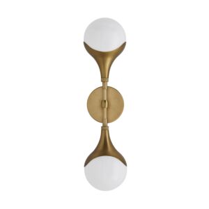 Augustus 2-Light Wall Sconce in Antique Brass