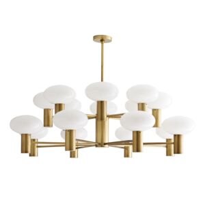 Bentley 16-Light Chandelier in Antique Brass