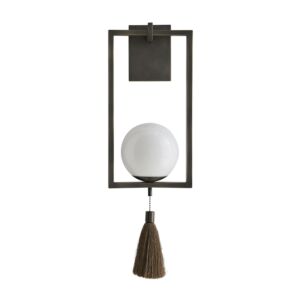 Trapeze 1-Light Wall Sconce in Aged Bronze