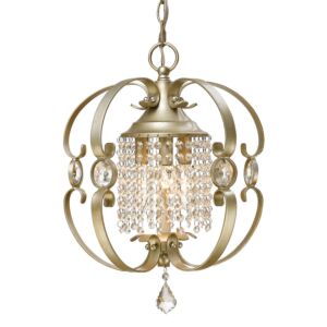 Ella 3-Light Mini Chandelier in White Gold