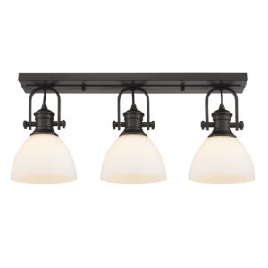 Hines RBZ 3-Light Semi-Flush Mount in Rubbed Bronze