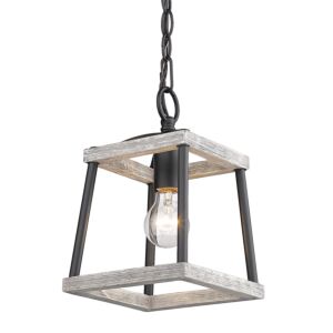 Teagan 1-Light Mini Pendant in Natural Black