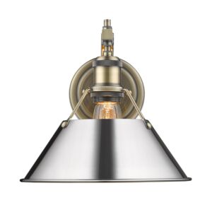 Orwell AB 1-Light Wall Sconce in Aged Brass