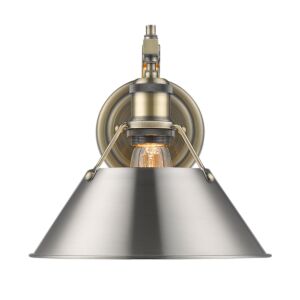 Orwell AB 1-Light Wall Sconce in Aged Brass