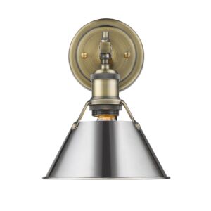 Orwell AB 1-Light Bathroom Vanity Light in Aged Brass