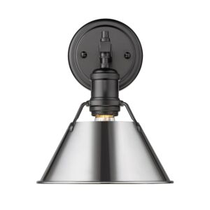 Orwell BLK 1-Light Bathroom Vanity Light in Matte Black