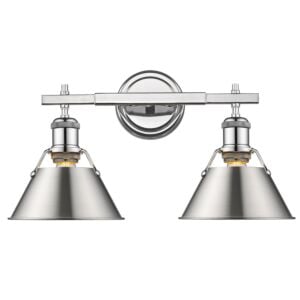 Orwell CH 2-Light Bathroom Vanity Light in Chrome