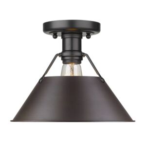 Orwell BLK 1-Light Flush Mount in Matte Black