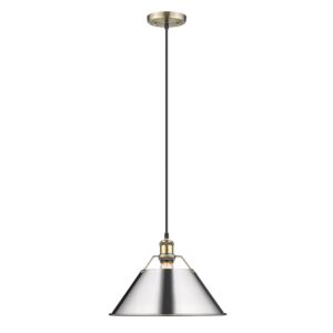 Orwell AB 1-Light Pendant in Aged Brass