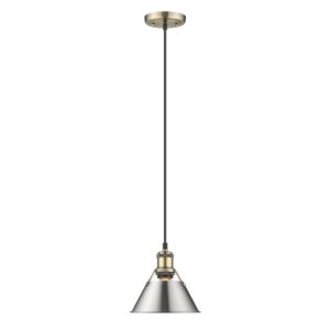 Orwell AB 1-Light Mini Pendant in Aged Brass