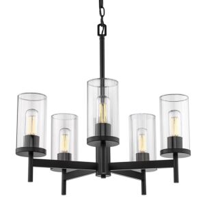 Winslett BLK 5-Light Chandelier in Matte Black