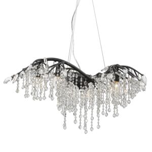 Autumn Twilight BI 6-Light Chandelier in Black Iron