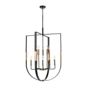 Heathrow 10-Light Chandelier in Matte Black