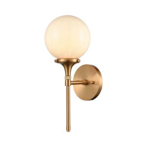 Beverly Hills 1-Light Wall Sconce in Satin Brass