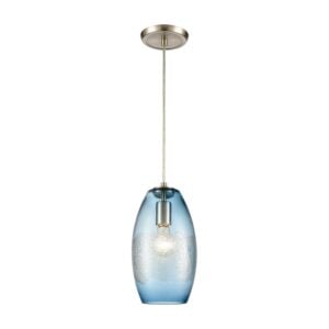 Ebbtide 1-Light Mini Pendant in Satin Nickel