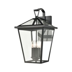 Main Street 4-Light Outdoor Wall Sconce in Black