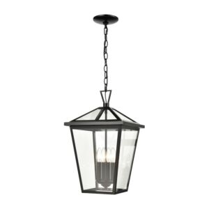 Main Street 4-Light Outdoor Pendant in Black