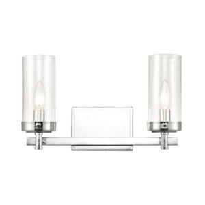 Melinda 2-Light Bathroom Vanity Light in Polished Chrome