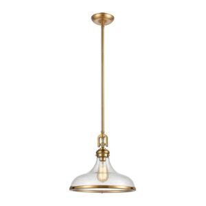 Rutherford 1-Light Pendant in Satin Brass