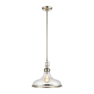 Rutherford 1-Light Pendant in Polished Nickel