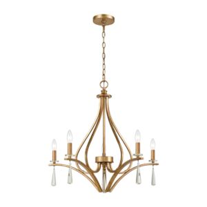 Katania 5-Light Chandelier in Antique Gold